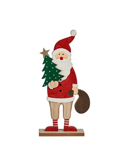 Figurine Décorative Krist+ 19XD35887-02 Blanc Marron Rouge Vert Père Noël 5 x 30 x 15 cm
