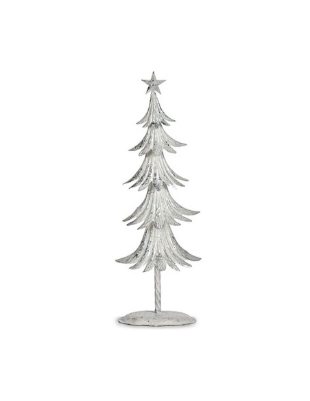 Sapin de Noël 17,5 x 50 x 11 cm Métal Blanc