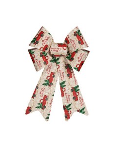 Lien Décorations de Noël 15 x 25 cm Voitures Rouge Beige PVC