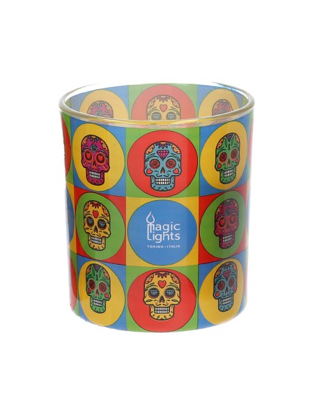 Bougie Magic Lights Crâne (7,5 x 8,4 cm)