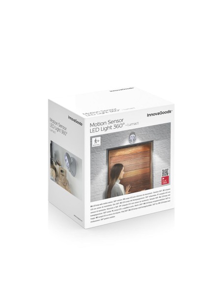 Lampe LED avec Capteur de Mouvement Lumact 360º InnovaGoods