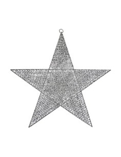 Décorations de Noël Argenté Étoile 50 x 51,5 x 0,5 cm Métal