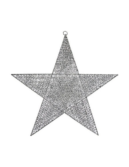 Décorations de Noël Argenté Étoile 50 x 51,5 x 0,5 cm Métal