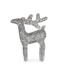 renne de noël Argenté Métal 30 x 43,5 x 10 cm