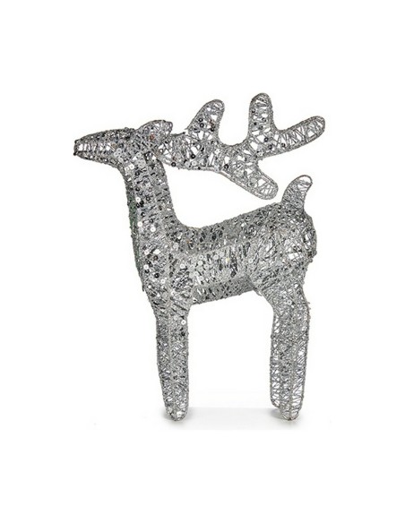 renne de noël Argenté Métal 30 x 43,5 x 10 cm