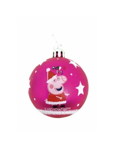 Boule de Noël Peppa Pig Cosy corner Fuchsia 6 Unités Plastique (Ø 8 cm)