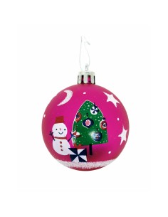 Boule de Noël Peppa Pig Cosy corner Fuchsia 6 Unités Plastique (Ø 8 cm) 2