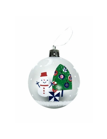 Boule de Noël Peppa Pig Cosy corner Argenté 6 Unités Plastique (Ø 8 cm)
