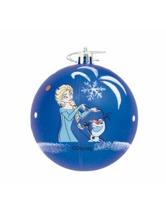 Boule de Noël Frozen Memories 6 Unités Bleu Blanc Plastique (Ø 8 cm)