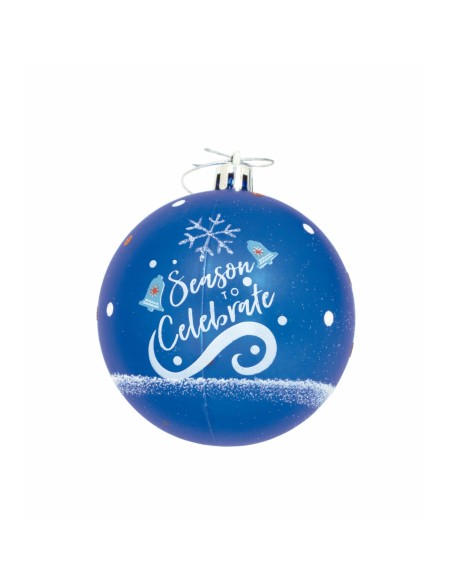 Boule de Noël Frozen Memories 6 Unités Bleu Blanc Plastique (Ø 8 cm)