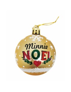 Boule de Noël Minnie Mouse Lucky Doré 10 Unités Plastique (Ø 6 cm) 2