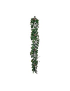 Guirlande de Noël Marron Vert Argenté 24 x 12 x 180 cm
