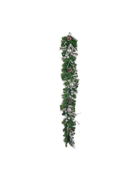 Guirlande de Noël Marron Vert Argenté 24 x 12 x 180 cm