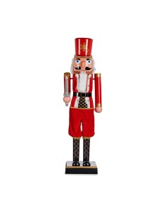 Figurine Décorative Rouge Noir Casse-Noisette 7,5 x 28 x 7,5 cm Plastique