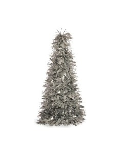 Sapin de Noël Mat guirlande 18 x 18 x 45,5 cm Argenté Plastique polypropylène