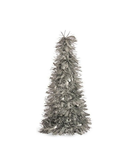 Sapin de Noël Mat guirlande 18 x 18 x 45,5 cm Argenté Plastique polypropylène
