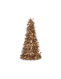 Sapin de Noël Mat guirlande 18 x 18 x 45,5 cm Doré Blanc Plastique polypropylène