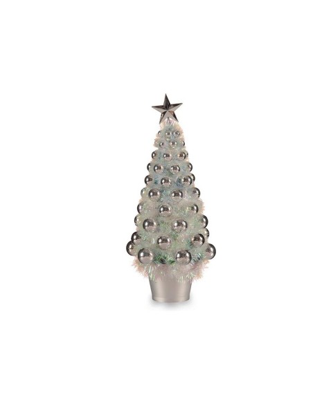 Sapin de Noël Krist+ 18CH307/IRIDESCENT Argenté polypropylène Plastique Iridescent 16 x 37,5 x 16 cm