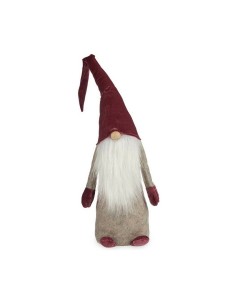 Figurine Décorative Gnome Gris Bordeaux Blanc Bois Sable 20 x 100 x 25 cm