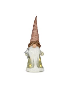 Figurine Décorative Lumière Étoile Lutin 18,8 x 54 x 21 cm Gris Rose Résine