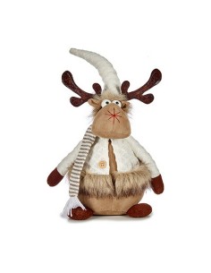 renne de noël Marron Blanc 15 x 43 x 19 cm