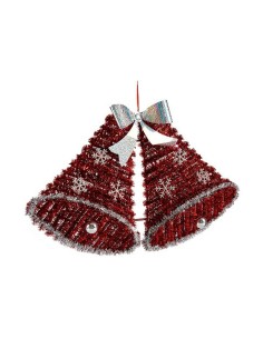 Décorations de Noël Blanc Rouge polypropylène Plastique Cloches 30,8 x 5,4 x 50,5 cm Lumière LED
