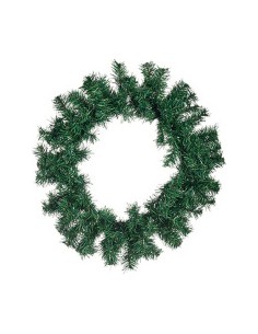 Couronne de Noël Vert Plastique 40 x 6 x 40 cm