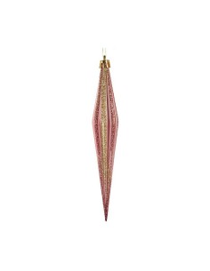 Décorations de Noël Krist+ 00902 Rose Doré PVC 3 x 3 x 18,5 cm Allongé