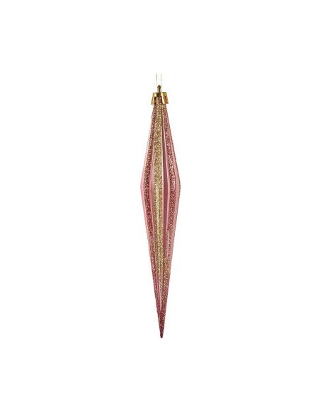 Décorations de Noël Krist+ 00902 Rose Doré PVC 3 x 3 x 18,5 cm Allongé
