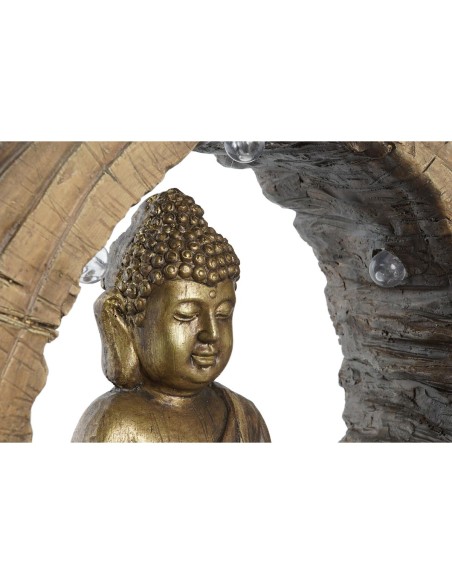 Figurine Décorative DKD Home Decor 40 x 13 x 40 cm Doré Marron Buda Oriental (2 Unités)