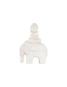 Figurine Décorative DKD Home Decor Finition vieillie Eléphant Blanc Oriental Magnésium (40 x 23 x 56 cm)