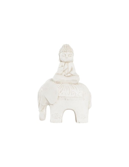 Figurine Décorative DKD Home Decor Finition vieillie Eléphant Blanc Oriental Magnésium (40 x 23 x 56 cm)