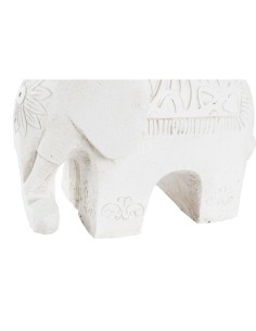 Figurine Décorative DKD Home Decor Finition vieillie Eléphant Blanc Oriental Magnésium (40 x 23 x 56 cm) 2