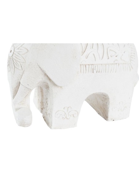 Figurine Décorative DKD Home Decor Finition vieillie Eléphant Blanc Oriental Magnésium (40 x 23 x 56 cm)