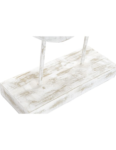 Figurine Décorative DKD Home Decor 32,5 x 10 x 47 cm Argenté Blanc Danseuse Classique Moderne Décapé (2 Unités)
