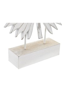 Figurine Décorative DKD Home Decor 36 x 7 x 46 cm Blanc Tropical Feuille d'une plante 2