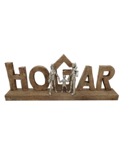 Figurine Décorative DKD Home Decor Marron Aluminium Bois de manguier (55 x 7,5 x 21 cm)