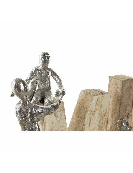 Figurine Décorative DKD Home Decor Marron Aluminium Bois de manguier (55 x 7,5 x 21 cm)