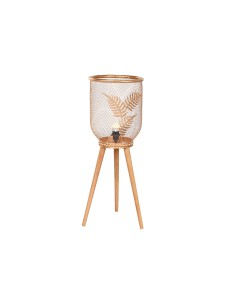 Lampe de bureau DKD Home Decor Doré Métal Marron 220 V 50 W Pin (32 x 32 x 90 cm)
