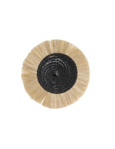 Applique DKD Home Decor Naturel Noir Colonial Fer 220 V 25 W Jute (42 x 9 x 42 cm)