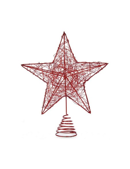 Étoile de Noël Rouge Acier Plastique