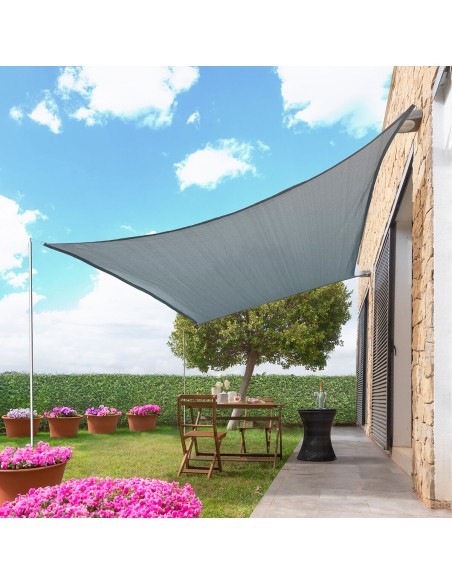 Voile d’Ombrage Rectangulaire Reshad InnovaGoods ["NA"] Gris 3 x 4 m (Reconditionné B)