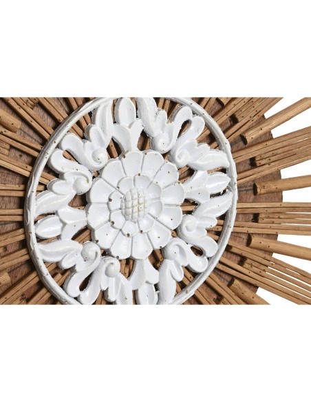 Décoration murale DKD Home Decor Blanc Marron Naturel Urbaine 70 x 1.5 x 70 cm 70 x 1,5 x 70 cm 73 x 1,5 x 73 cm
