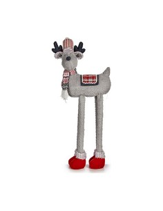 renne de noël Krist+ FG09-PX21385BR Blanc Rouge Gris 1 m
