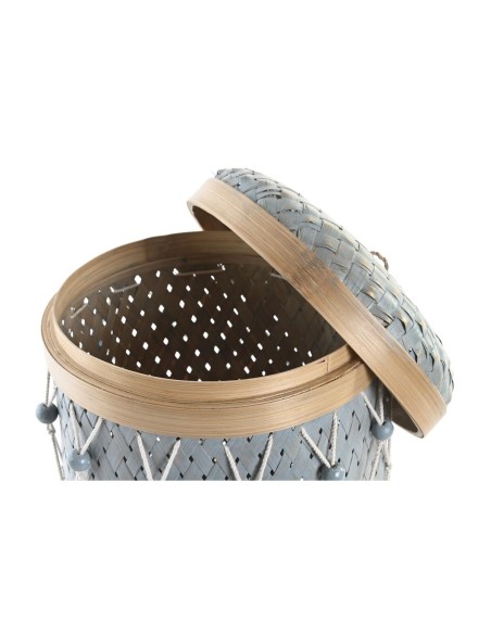 Set de basket DKD Home Decor Multicouleur Bambou Boho 46 x 46 x 58 cm