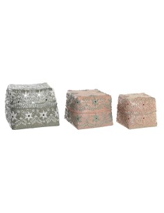 Set de basket DKD Home Decor Multicouleur Bambou Boho 27 x 27 x 23 cm