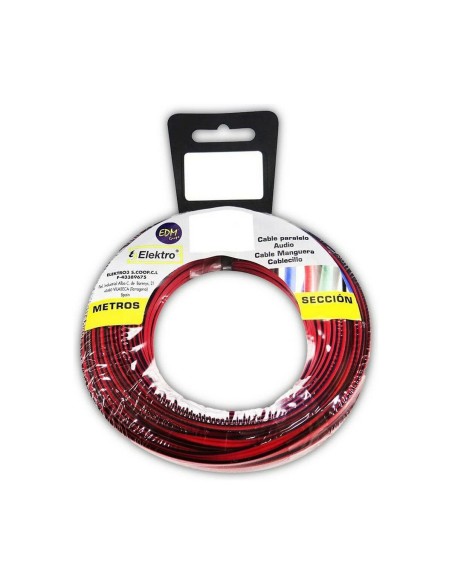 Câble audio EDM 28041 Noir Rouge Rouge/Noir 2 x 0,75 mm 15 m