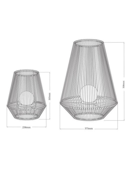 Lampe solaire Galix Blanc Métal