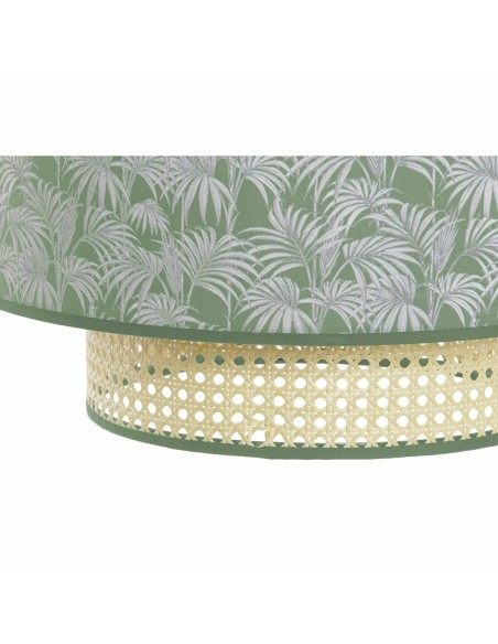 Suspension DKD Home Decor Naturel Noir Polyester Blanc Vert 40 W 50 W (46 x 46 x 25 cm)