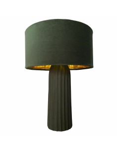 Lampe de bureau DKD Home Decor Velours Aluminium Vert (26 x 26 x 37 cm)